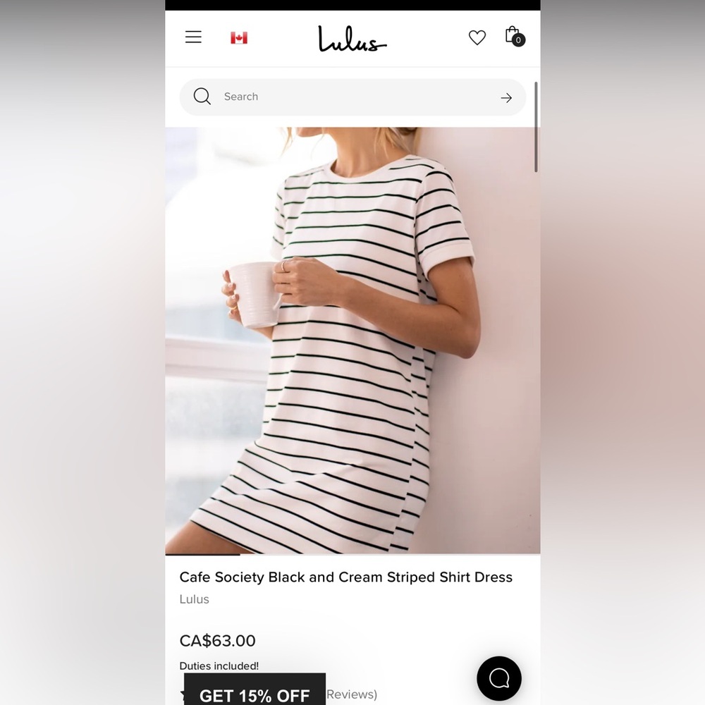 Lulus Cafe Society Black and Cream Striped Shirt Dress